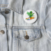 Glücklicher Verliebter psychedelischer Leprechaun- Button (Beispiel)