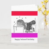 glücklicher verspäteter Geburtstag Karte (Gelbe Blume)