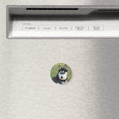 Glücklicher verspielt Siberian Husky Welpe Magnet (In Situ (Geschirrspüler))
