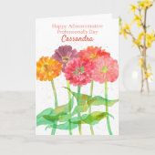 Glücklicher Verwaltungstag Karte (Gelbe Blume)