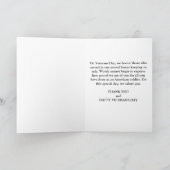 Glücklicher Veteranen-Tag danken Ihnen zu Karte (Innenseite)