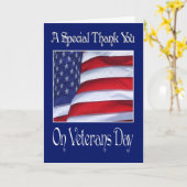 Glücklicher Veteranen-Tag danken Ihnen zu Karte (Gelbe Blume)