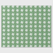 Glücklicher vier Blatt-Klee Geschenkpapier (Flach)