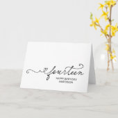 Glücklicher vierzehnter Geburtstag, vierzehn wird Karte (Gelbe Blume)