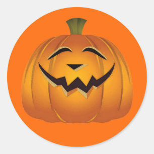 Glücklicher Vintage Jack 'o Lantern - Halloween-Kü Runder Aufkleber