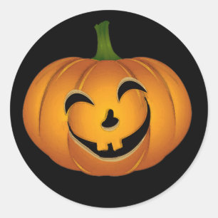 Glücklicher Vintage Jack 'o Lantern - Halloween-Kü Runder Aufkleber