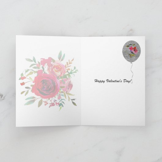 Glücklicher Vintager Valentinstag Karte (Innenseite)