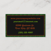 Glücklicher Visitenkarte (Rückseite)