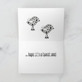 Glücklicher Vogel-Tag, Spaßgruß, Schwarzes u. Weiß Karte (Innenseite)