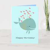 Glücklicher Wal Karte (Vorderseite)