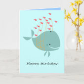 Glücklicher Wal Karte (Gelbe Blume)