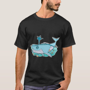 Glücklicher Wal Schwimmt T-Shirt