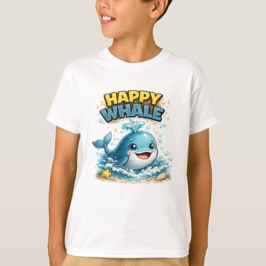 Glücklicher Wal T-Shirt (Vorderseite)