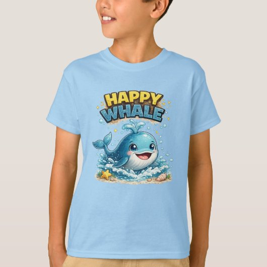 Glücklicher Wal T-Shirt (Vorderseite)