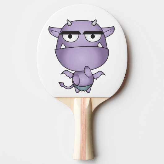 Glücklicher Wasserspeier-Cartoon - Fantasie Tischtennis Schläger (Vorderseite)