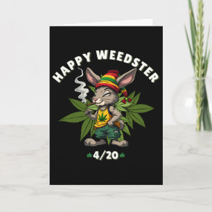 Glücklicher Weedster Stoned Bunny Joint Ostertag Karte