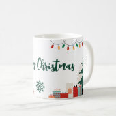 Glücklicher Weihnachts-Festtagsbecher Kaffeetasse (VorderseiteRechts)