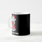Glücklicher Weihnachts-Hase Weihnachts-Pullover Ka Kaffeetasse (Vorderseite Links)