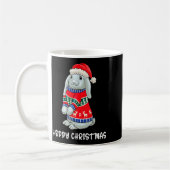 Glücklicher Weihnachts-Hase Weihnachts-Pullover Ka Kaffeetasse (Links)