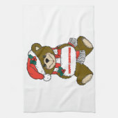 Glücklicher Weihnachtsbär Handtuch (Vertikal)
