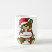 Glücklicher Weihnachtsbär Kaffeetasse (Mittel)