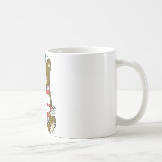 Glücklicher Weihnachtsbär Kaffeetasse (Rechts)