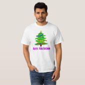 Glücklicher Weihnachtsbaum des Hippies T-Shirt (Vorne ganz)