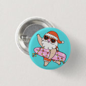 Glücklicher Weihnachtsmann Button (Vorne & Hinten)