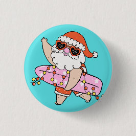 Glücklicher Weihnachtsmann Button