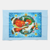 Glücklicher Weihnachtsmann Handtuch (Horizontal)