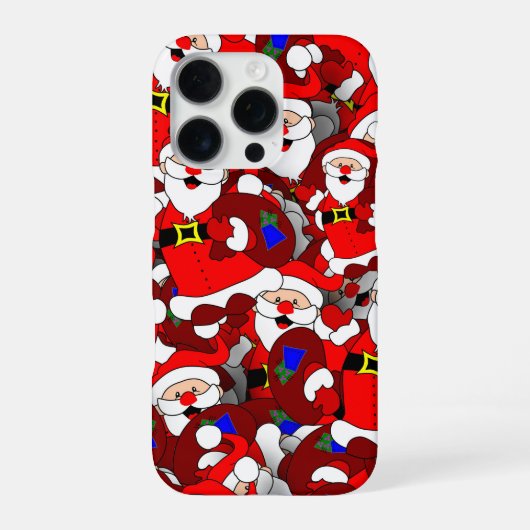 Glücklicher Weihnachtsmann iPhone Hülle (Rückseite)