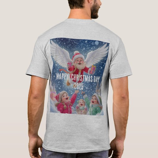 Glücklicher Weihnachtstag 2025 T - Shirt (Rückseite)