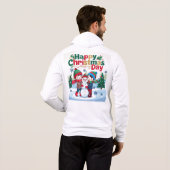 Glücklicher Weihnachtstag Hoodie (Schwarz voll)