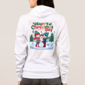 Glücklicher Weihnachtstag Hoodie (Rückseite)