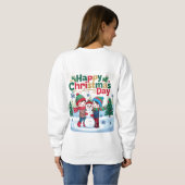 Glücklicher Weihnachtstag Sweatshirt (Schwarz voll)