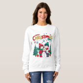 Glücklicher Weihnachtstag Sweatshirt (Vorne ganz)