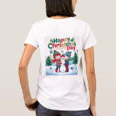 Glücklicher Weihnachtstag T-Shirt (Rückseite)