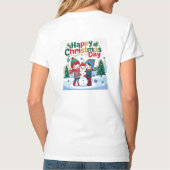 Glücklicher Weihnachtstag T-Shirt (Rückseite)