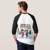 Glücklicher Weihnachtstag T-Shirt (Schwarz voll)