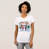 Glücklicher Weihnachtstag T-Shirt (Vorne ganz)