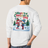 Glücklicher Weihnachtstag T-Shirt (Rückseite)