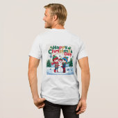 Glücklicher Weihnachtstag Tri-Blend Shirt (Rückseite voll)
