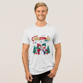 Glücklicher Weihnachtstag Tri-Blend Shirt (Vorderseite voll)
