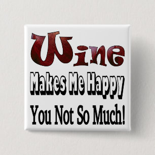 Glücklicher Wein Button