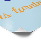 Glücklicher Welpe, Junge, Lass uns feiern, 1. Gebu Poster (Ecke)