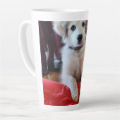 Glücklicher Welpe! Milchtasse (Linke Ecke)
