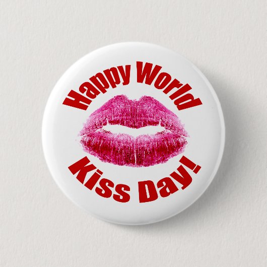 Glücklicher Weltkissentag! Button (Vorderseite)