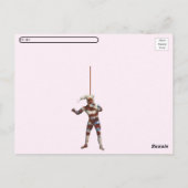 Glücklicher Weltpostkartentag - Postage mit Mensch Postkarte (Rückseite)