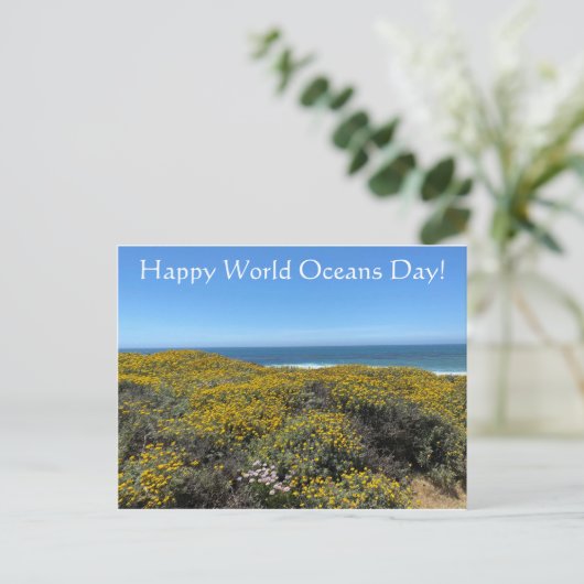 Glücklicher Welttag der Ozeane! Postkarte (Stehend Vorderseite)