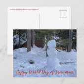 Glücklicher Welttag des Schneemans! Postkarte (Vorne/Hinten)